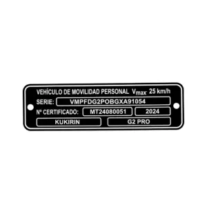 Placa Identificativa VMP Personalizada